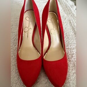 Jessica Simpson Bold Red Heels
